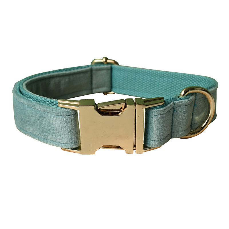 Lake Green Flannel Pet Collar