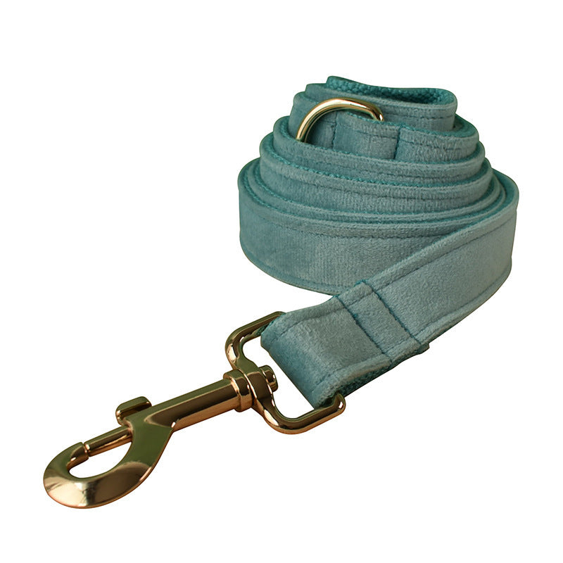 Lake Green Flannel Pet Collar