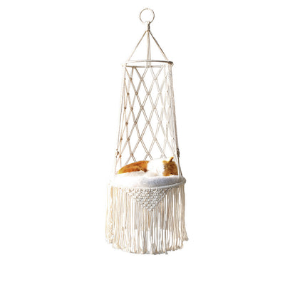 Macramé Hanging Pet Hammock